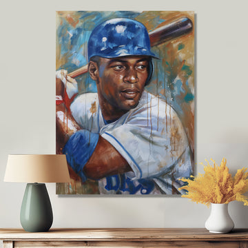 Portrait Of Baseball Legend On The Field I - Sport Baseball Canvas Wall Art